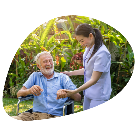 older person receiving care